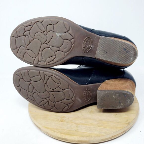 Kork Ease Ankle Boots Womens 9 Maddelena Black Leather Bootie Belted Buckle Moto - Picture 13 of 15